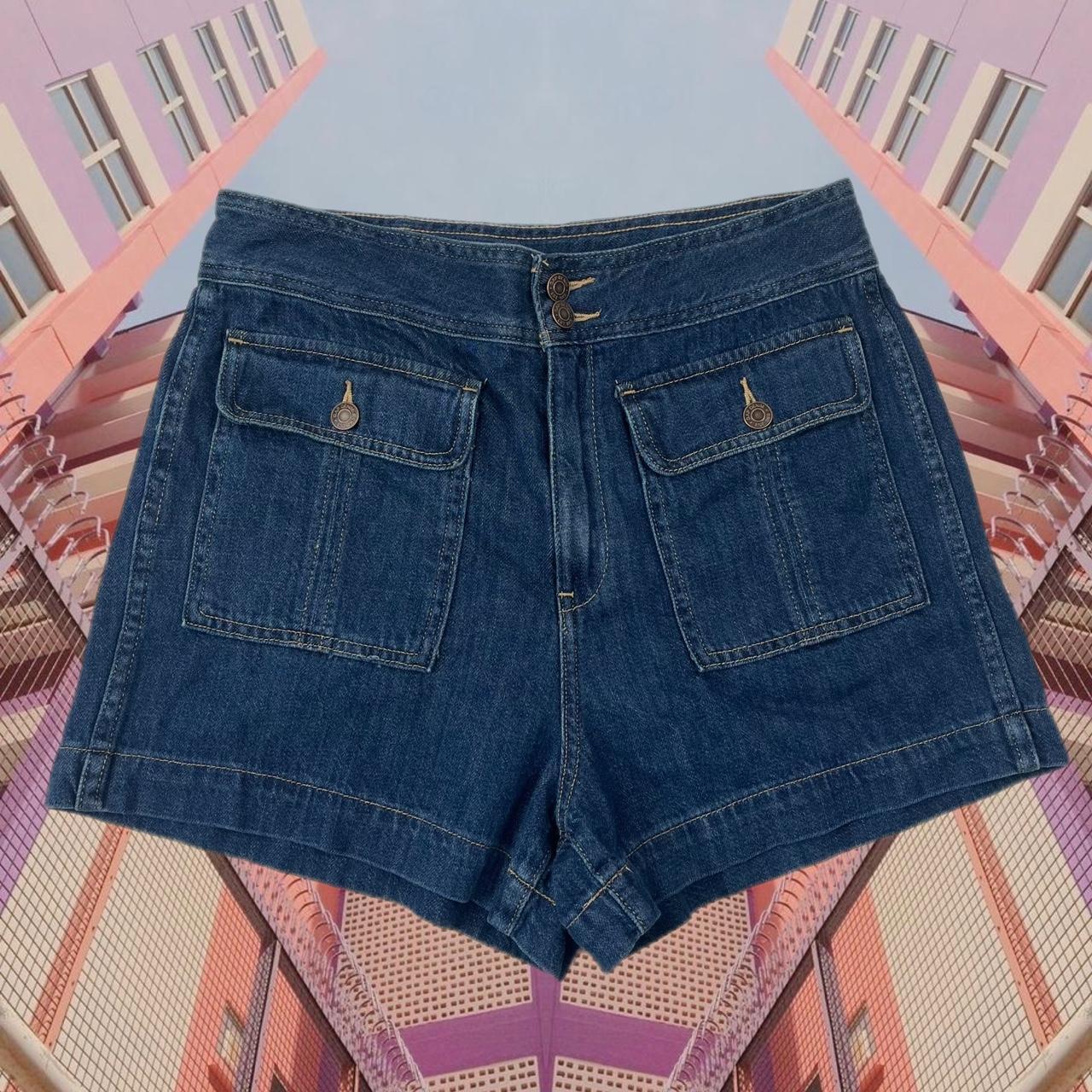 Super cute Gap blue denim high waisted summer... Depop