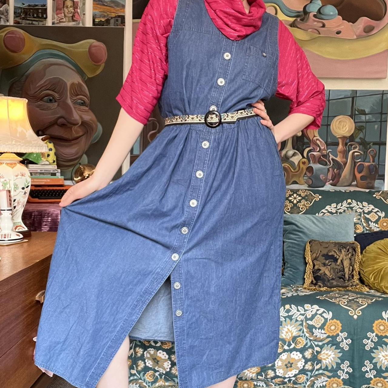Deadstock vintage Talbots denim midi Depop