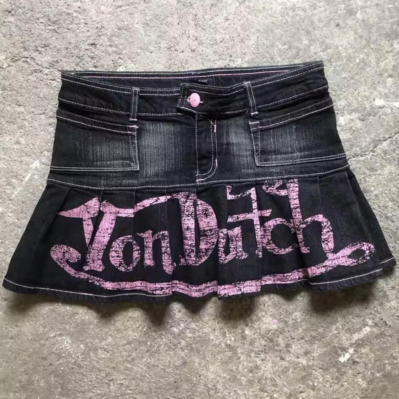 Pink von-dutch-skirt - Depop