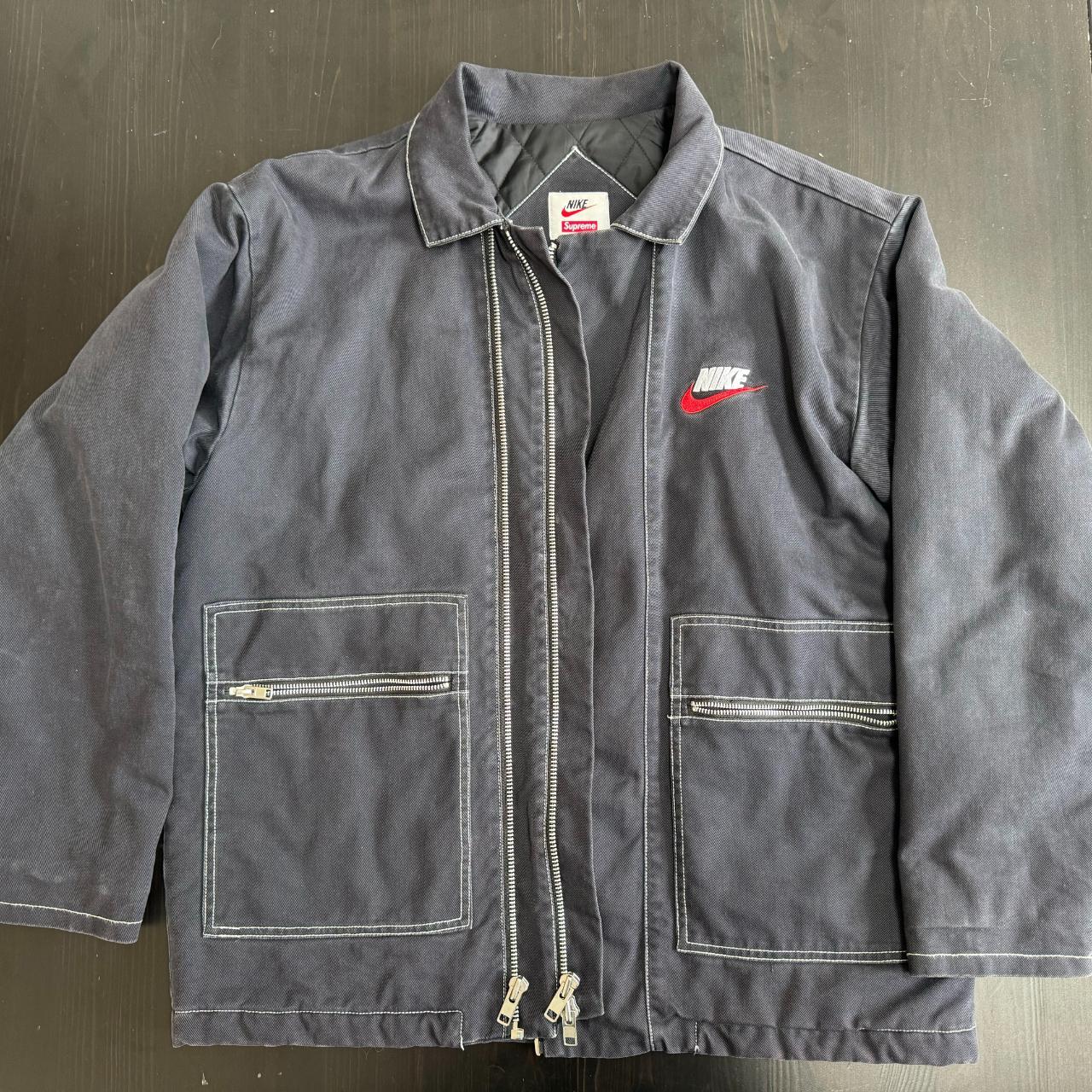 Nike x supreme double zip quilted work jacket best sale