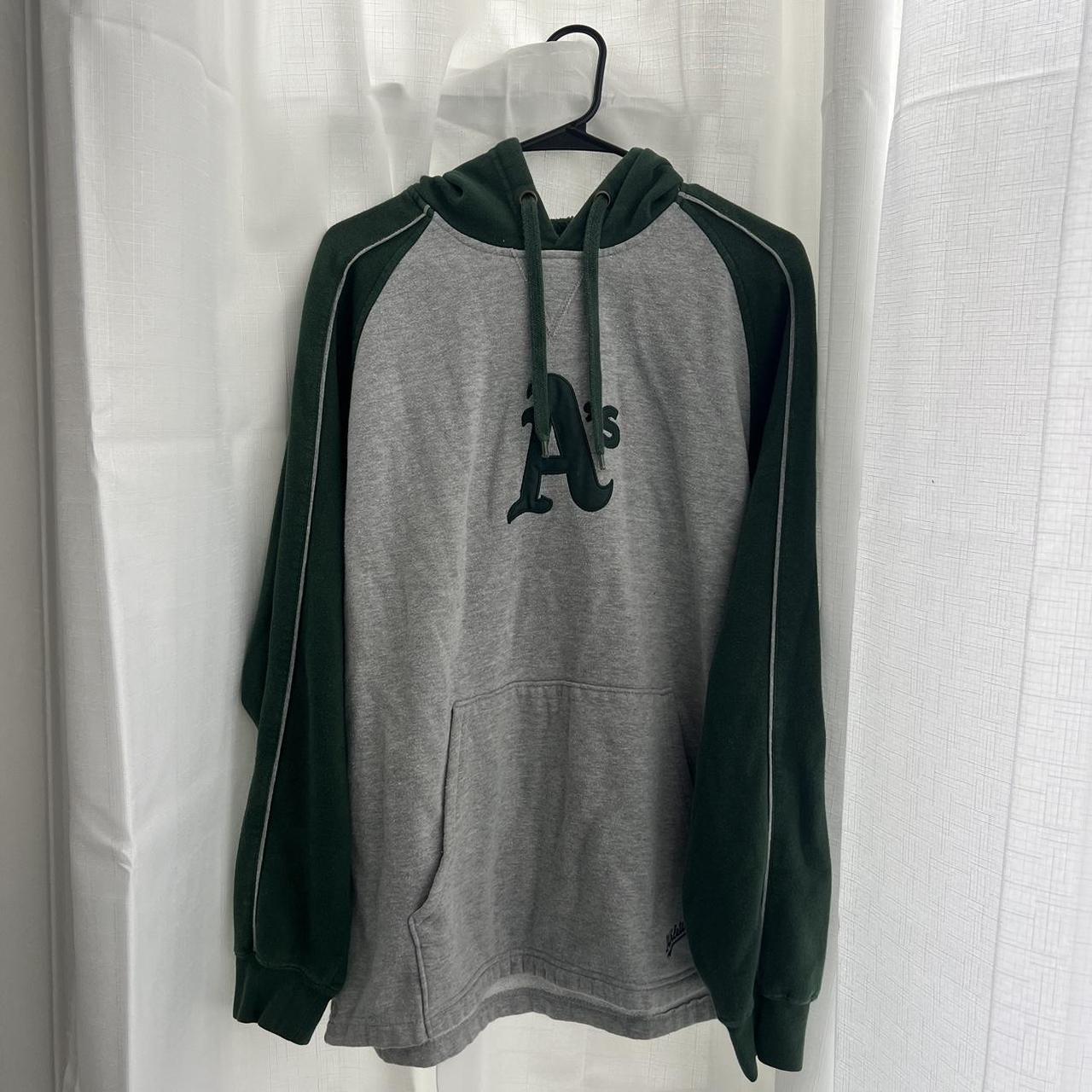 Oakland A's grey and green hoodie, -super