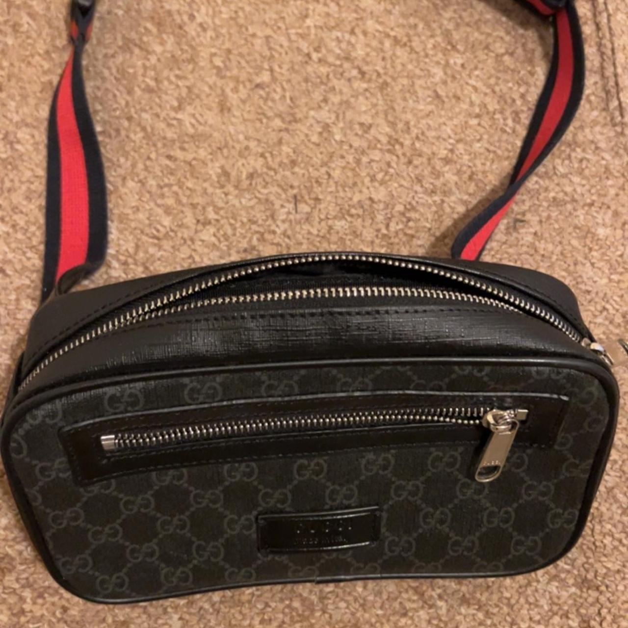 Gucci black belt bag Hardly worn 9/10 condition... - Depop