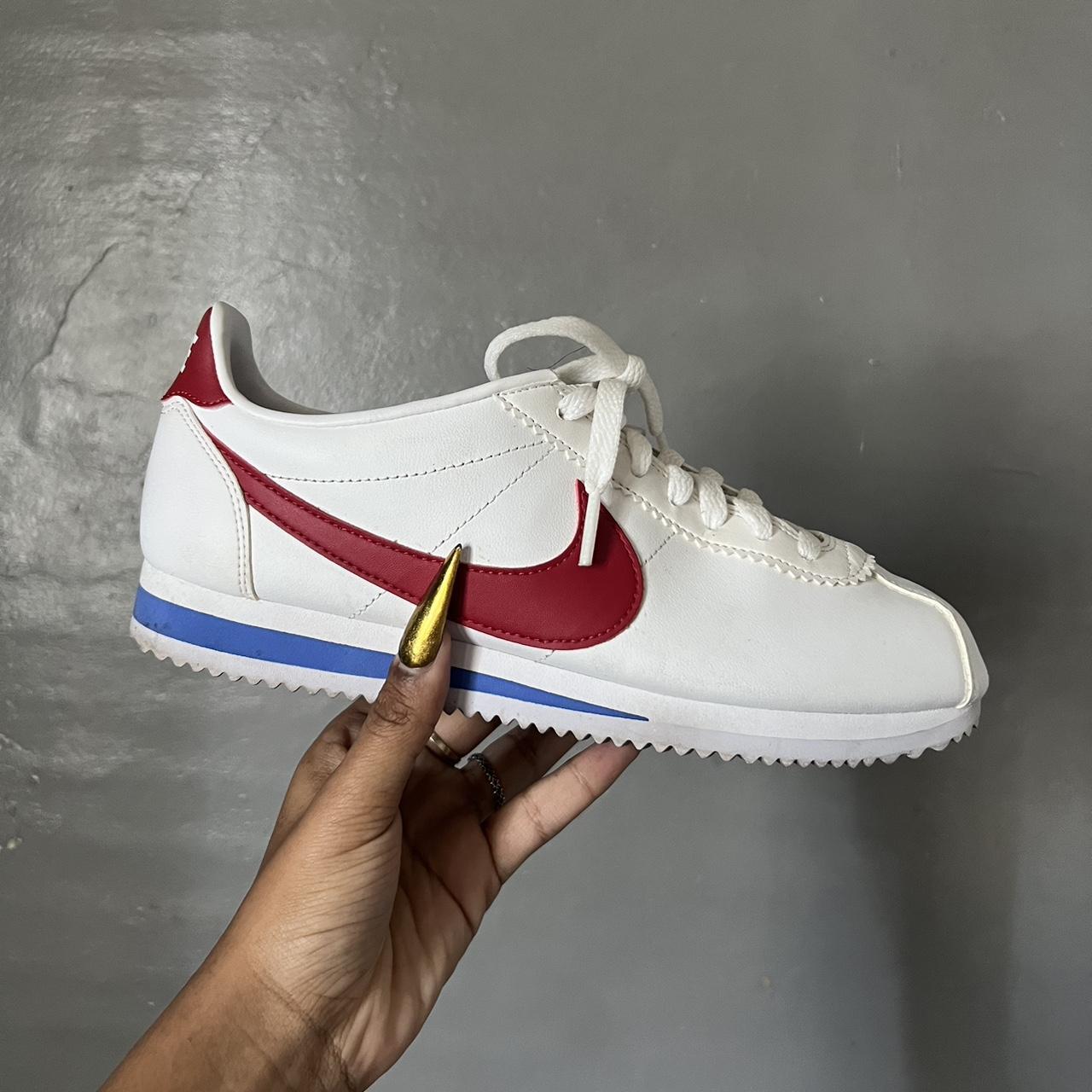 Men's classic cortez 2024 leather white/varsity red