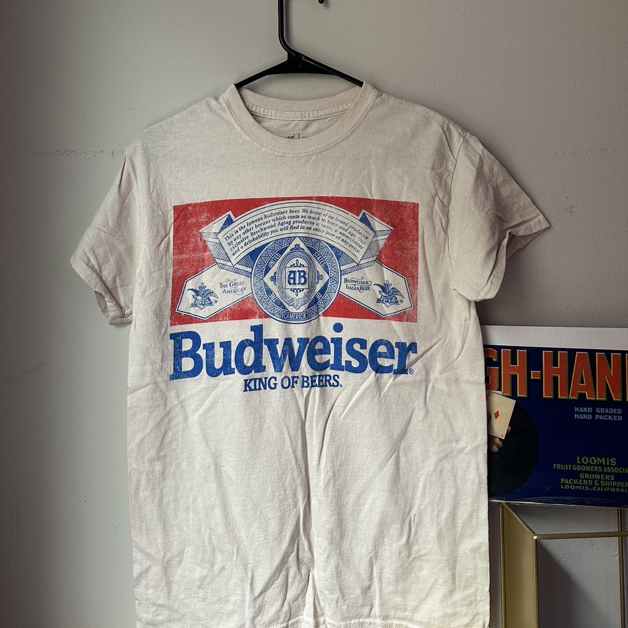 grey budweiser t shirt