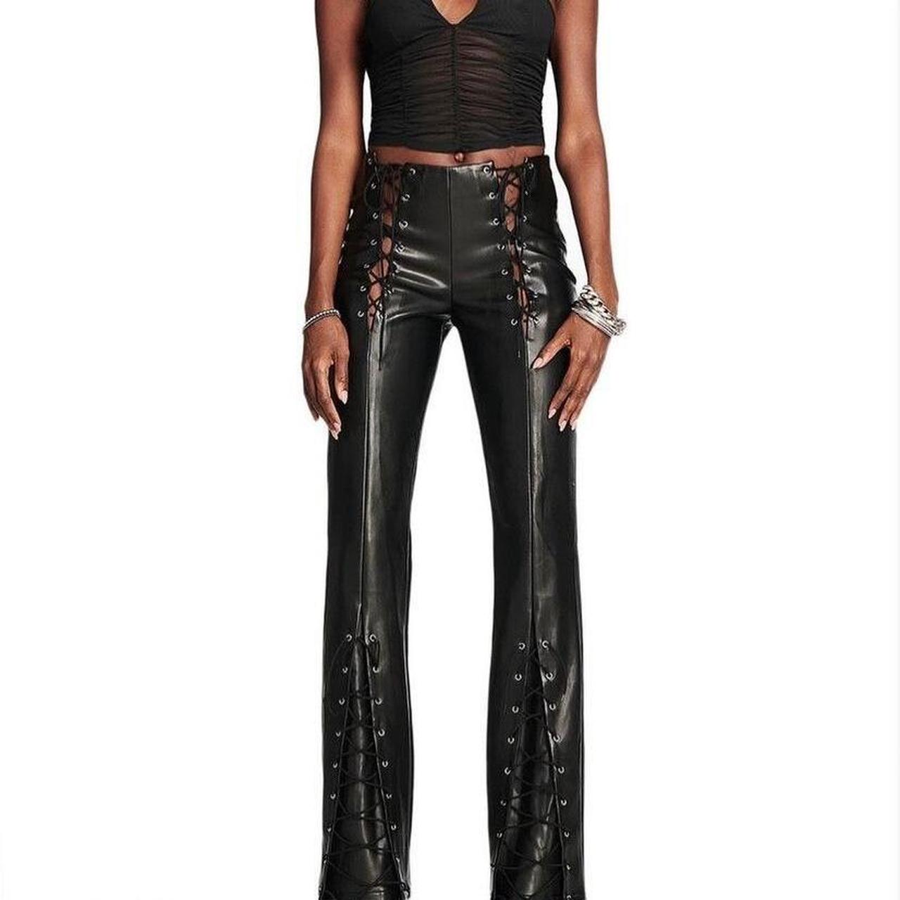 Flared Pants I Am Gia Faux Leather Pants Revolve For All Mankind
