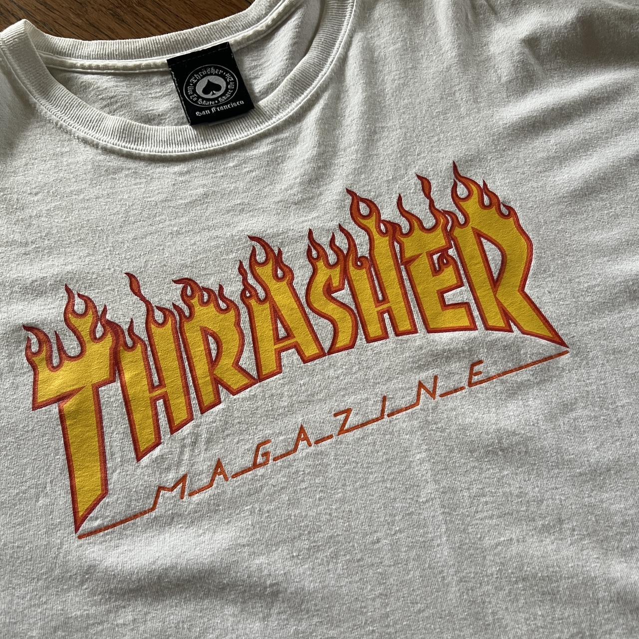 Thrasher flame 2024 tee white