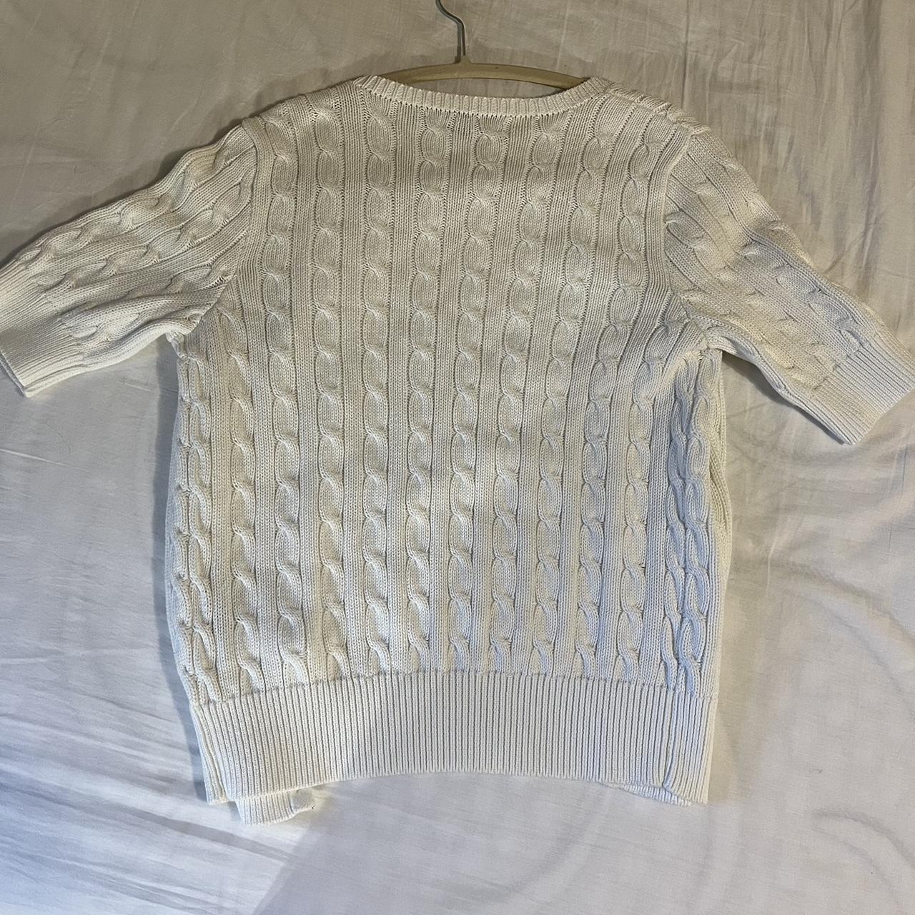 the cutest white ralph lauren short-sleeved cardigan... - Depop