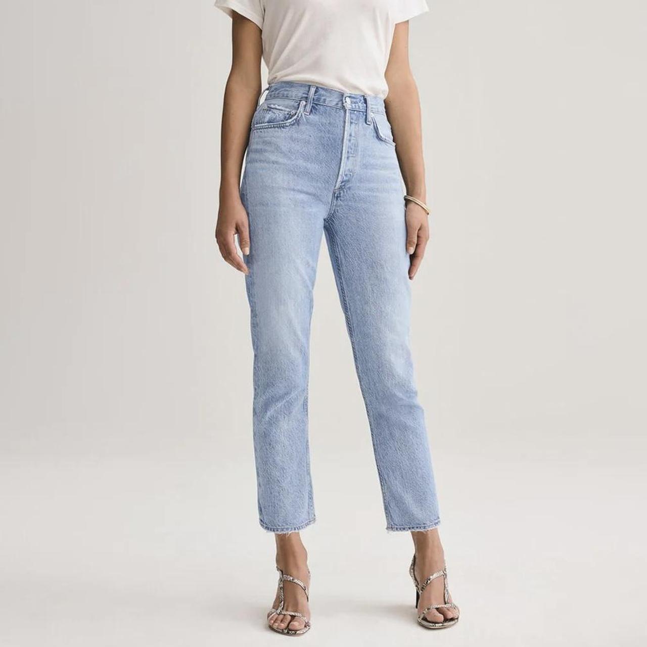 Agolde Riley high rise straight crop jeans in