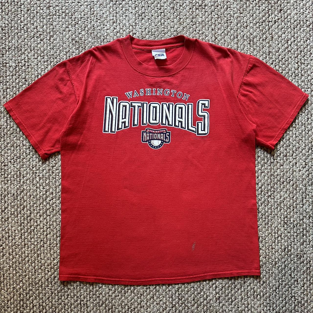 Vintage Y2K 2000s Washington Nationals MLB Baseball Graphic 