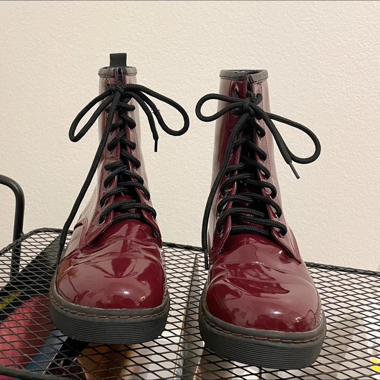 acg boots burgundy