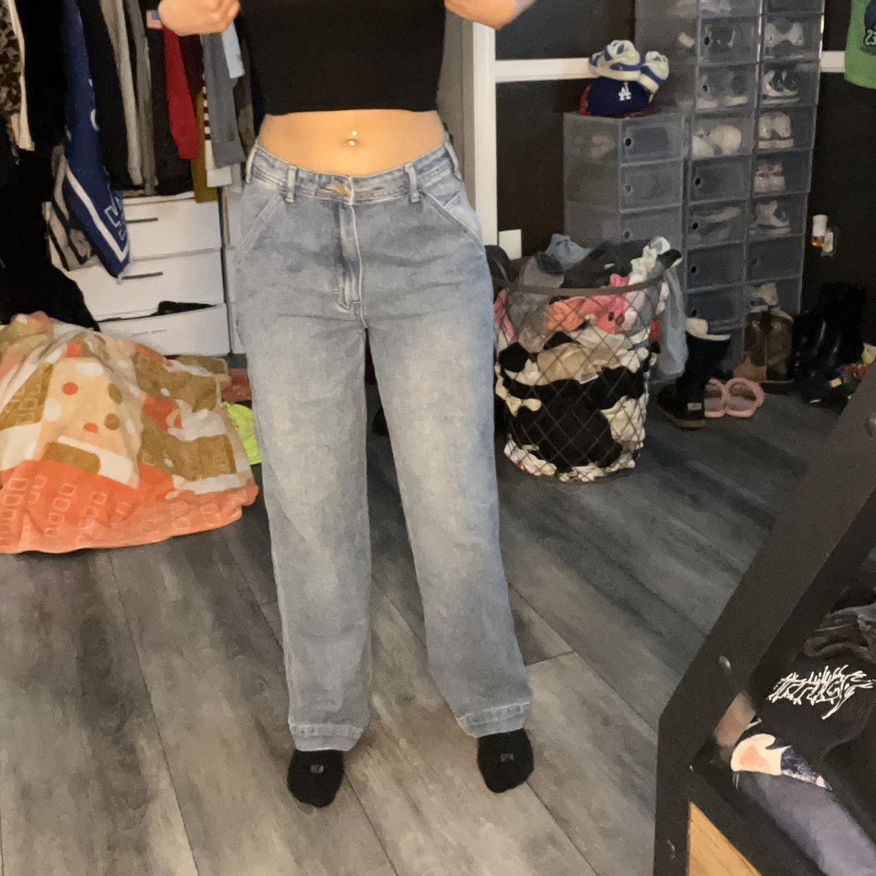 baggy cargo jeans fashion nova size 1/3 free shipping - Depop