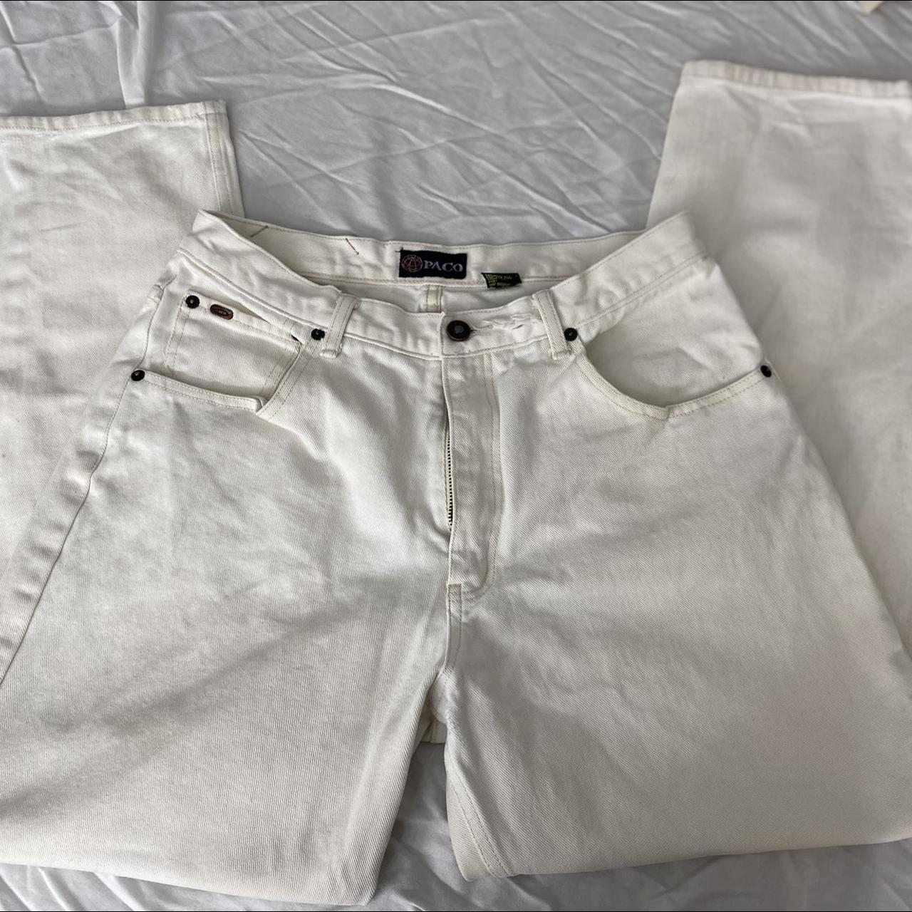 Paco Men's Cream and White Jeans | Depop