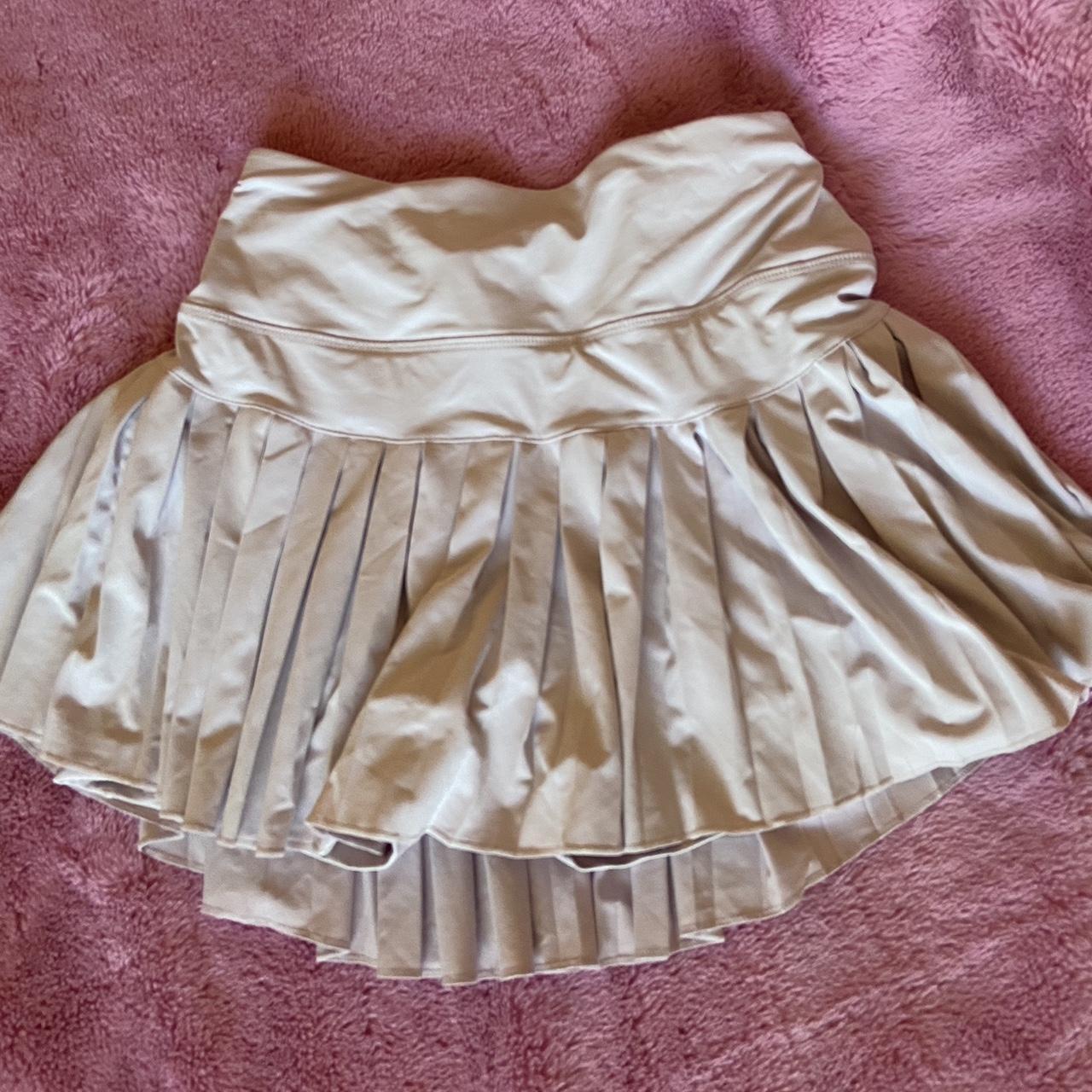 Light Pink Gold Hinge Skirt SIZE M sold out on... Depop