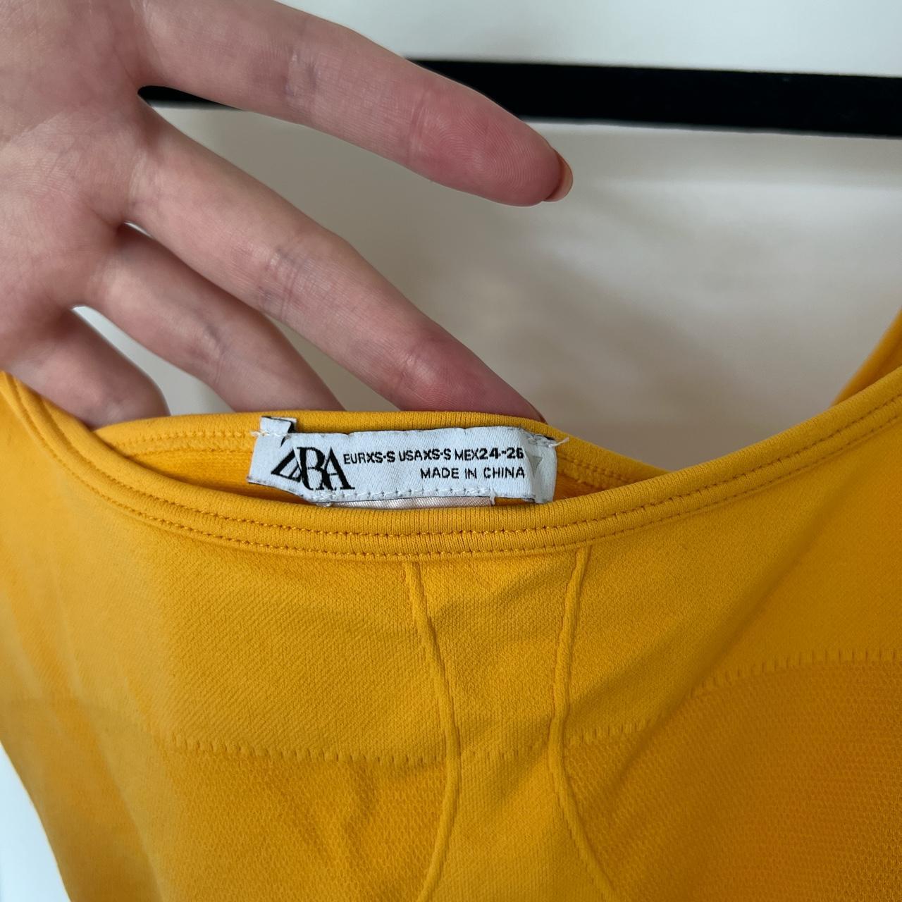 ZARA yellow bra top size xss but fits more like a... Depop