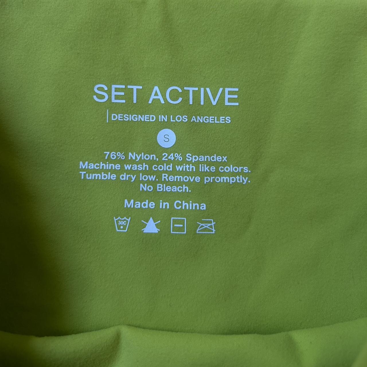 Set Active Neon Leggings -yellow/green color... - Depop