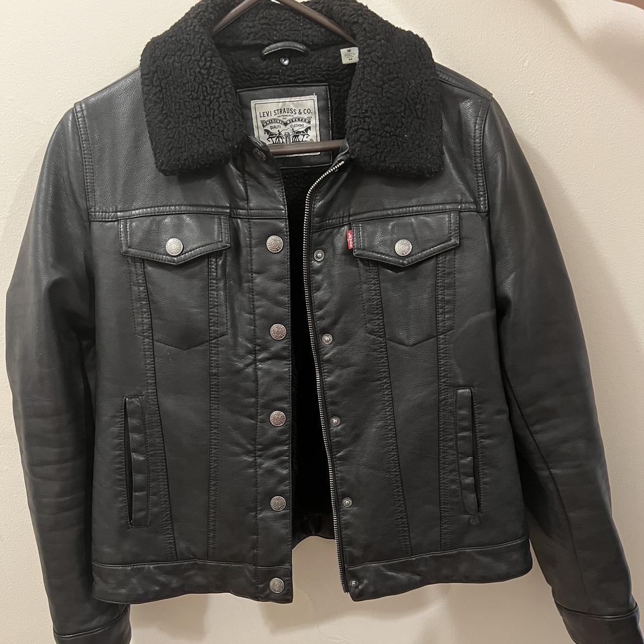 Levis sherpa fashion leather jacket