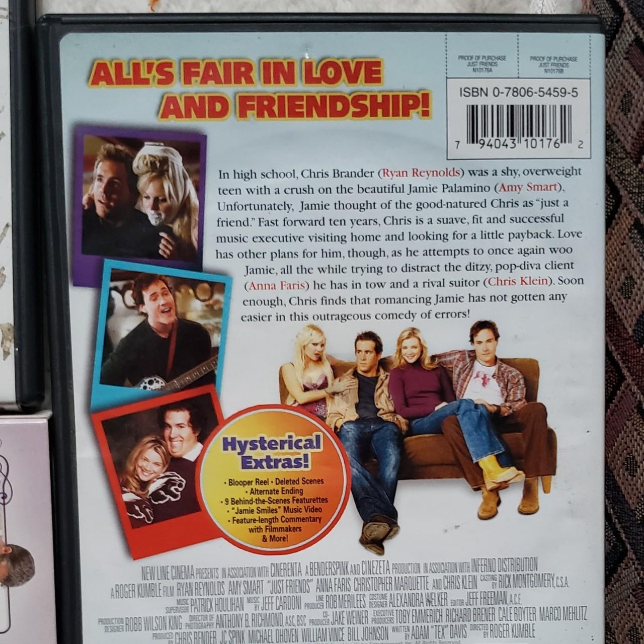 Just Friends DVD Ryan Reynolds Amy Smart Romantic Comedy Movie