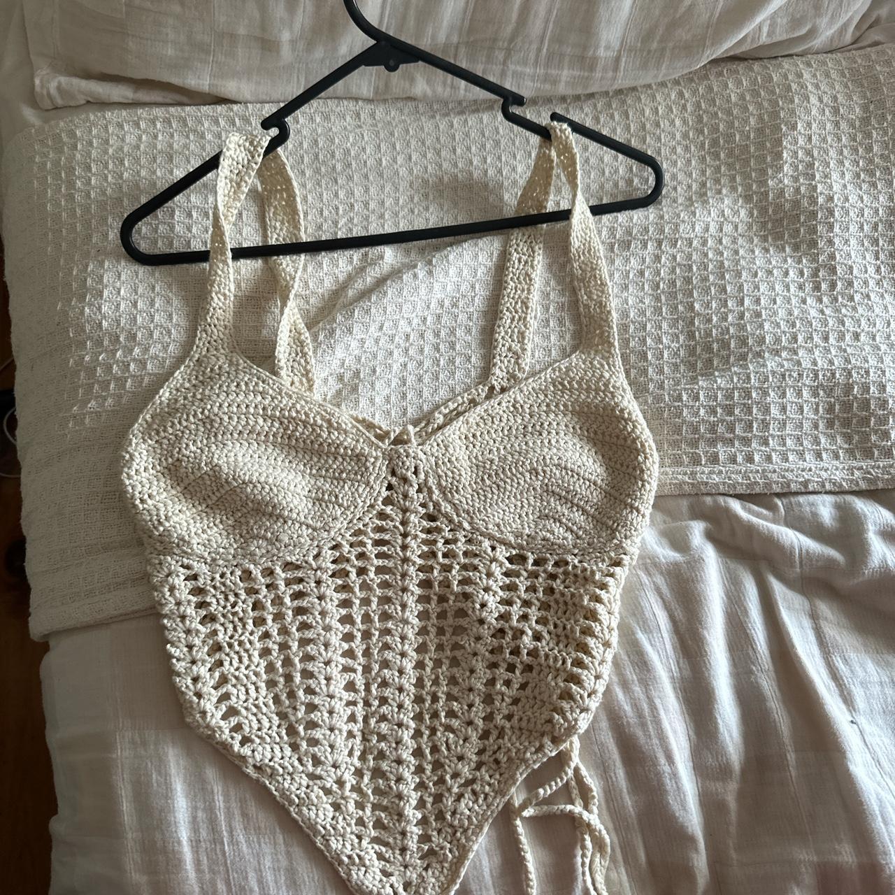 ava and ever crochet top, size 10 never worn... - Depop