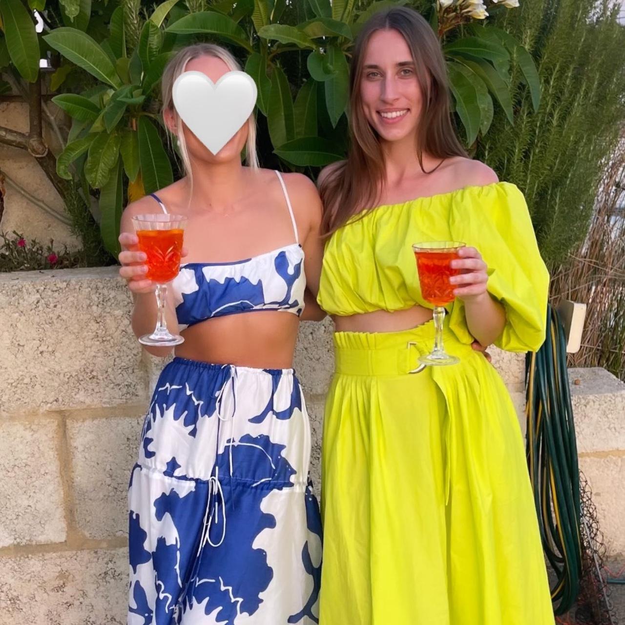 SHEIKE Lime Set Crop top size (can fit a Depop