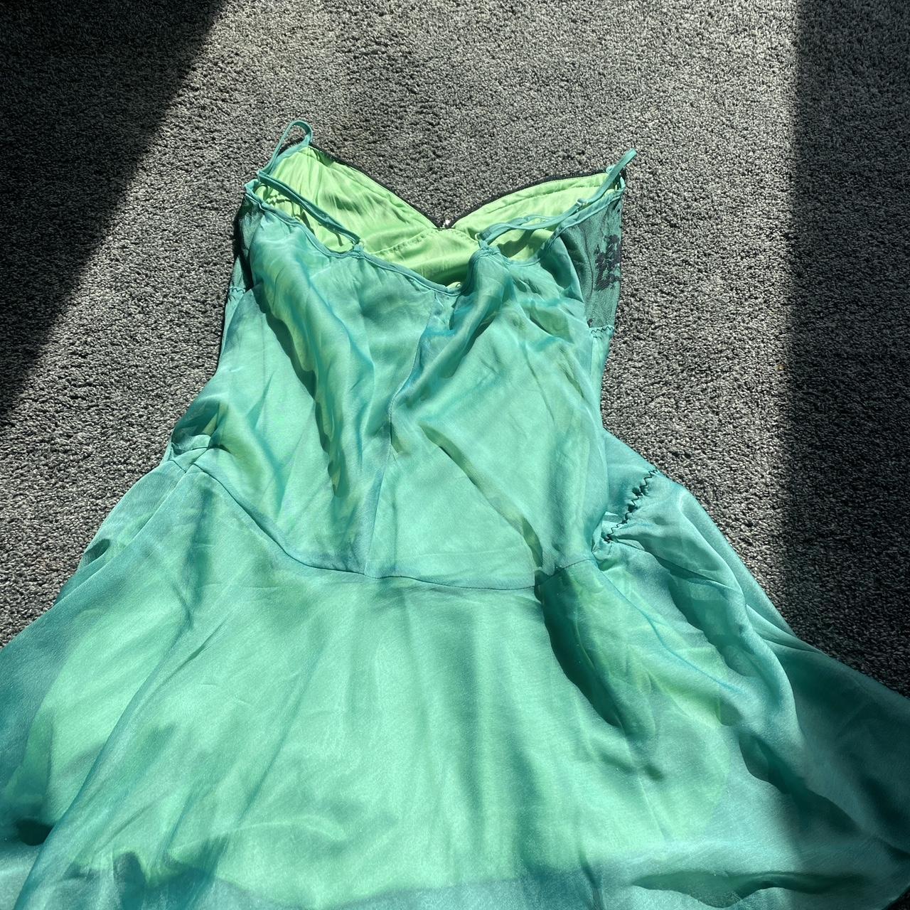 Beautiful adjustable lace green fairy dress Could... - Depop