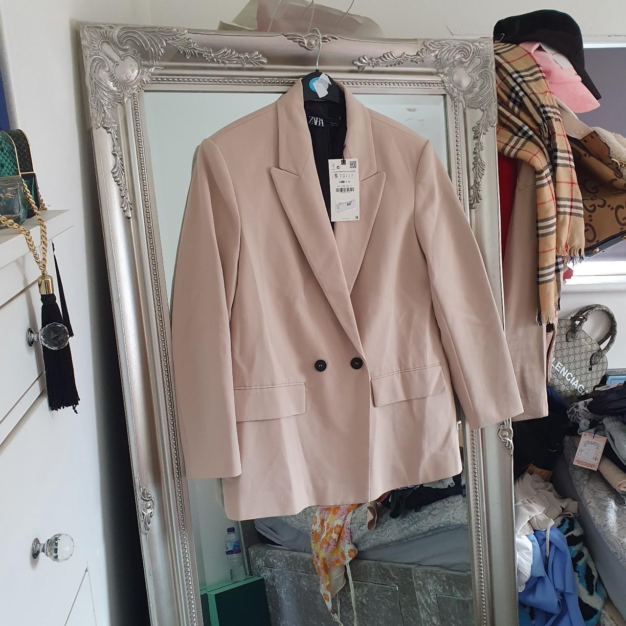 BNWT Zara beige blazer size small New - Depop