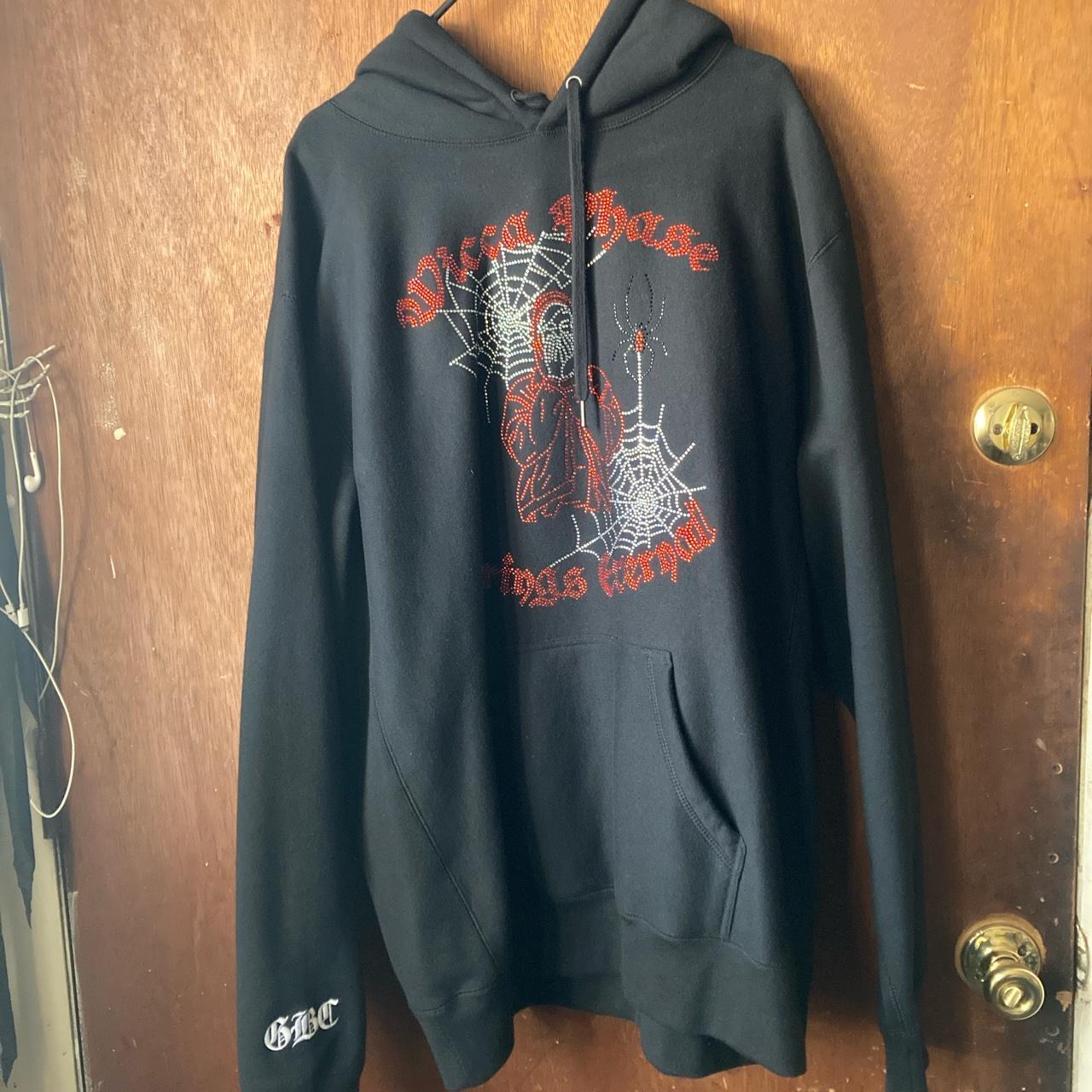 Wicca phase springs eternal spider rhinestone hoodie XL Depop
