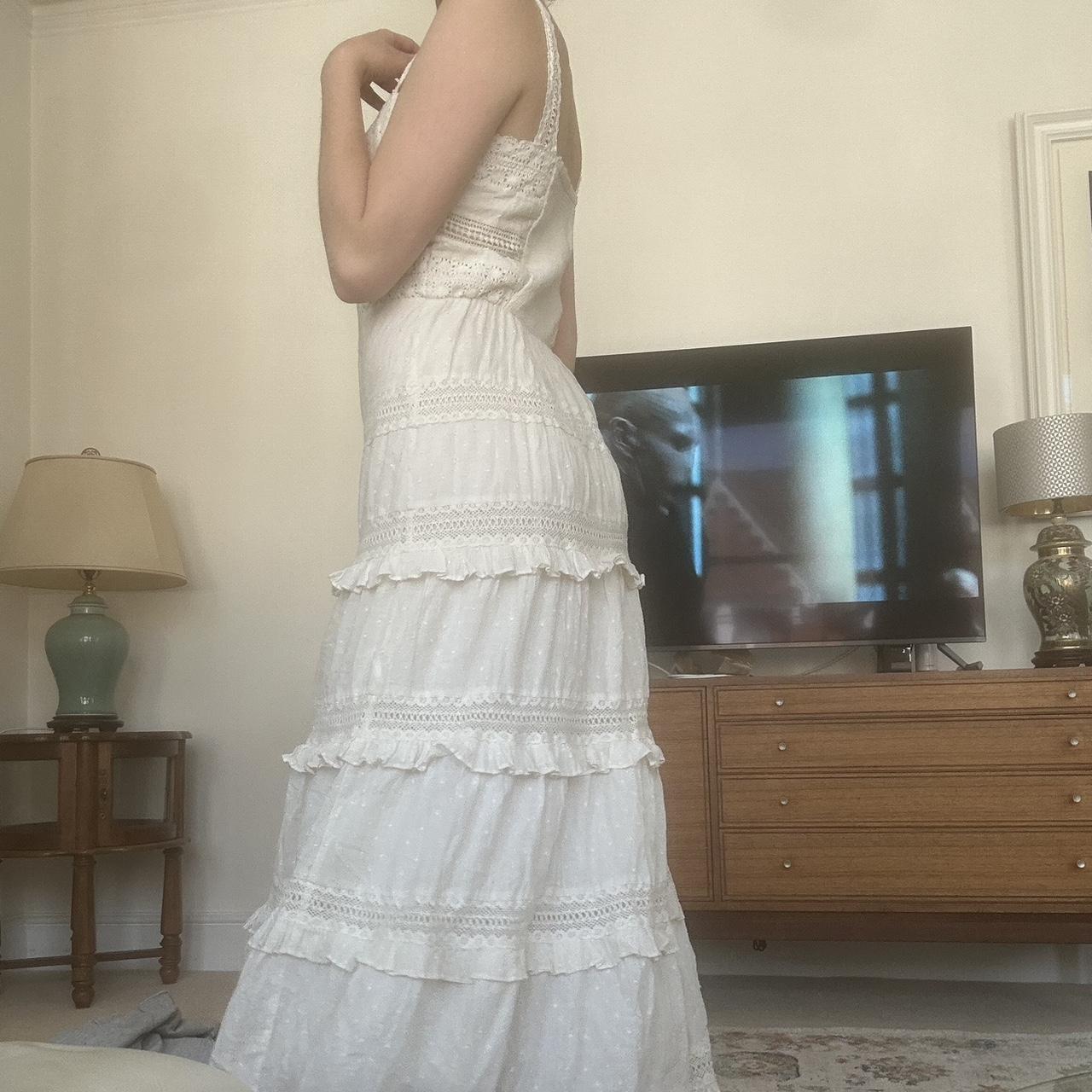 Cream maxi dress - so pretty and lightweight... - Depop