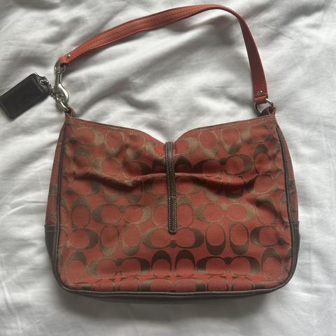 Vintage burgundy red coach shoulder bag Soooo 90s | Depop
