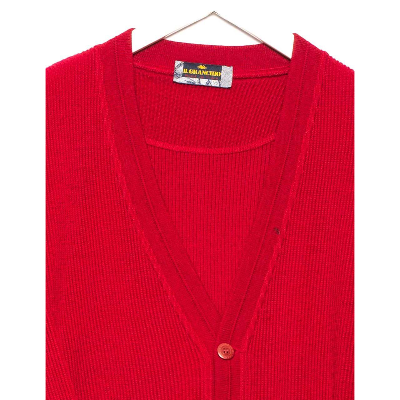 American Vintage Men's Red Cardigan Depop