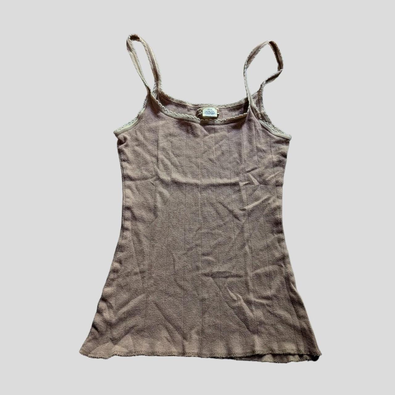 Abercrombie & Fitch Women's Brown and Cream Vest | Depop