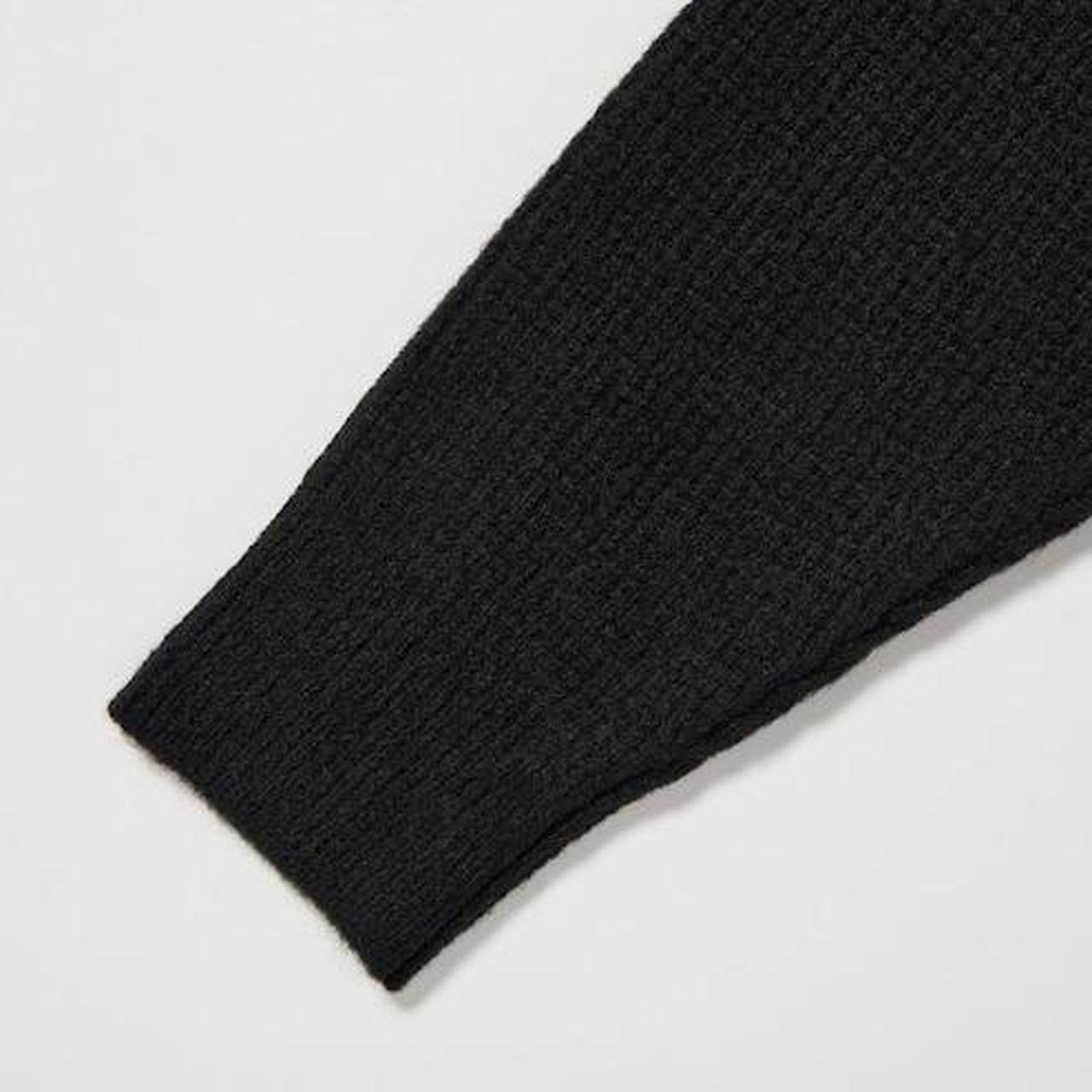 Uniqlo Soufflé Yarn Mock Neck Sweater Black Size S - Depop