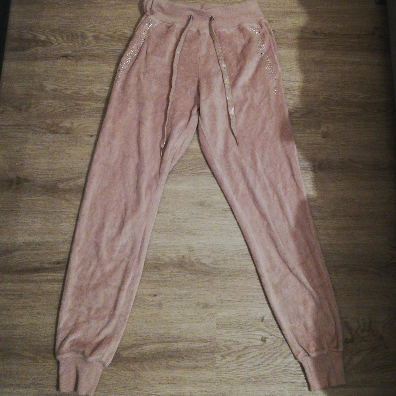 Lipsy Women's Pink and Silver Joggers-tracksuits | Depop