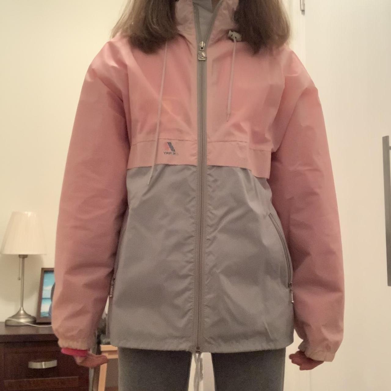 K-Way Women's Grey and Pink Coat (3)
