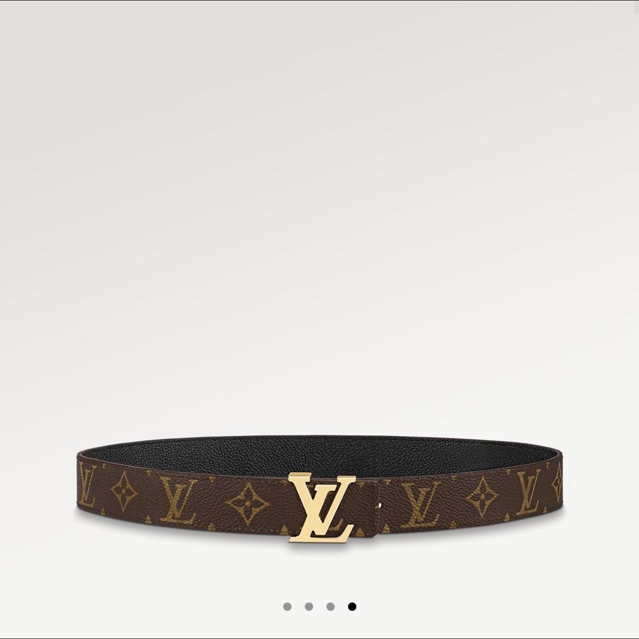 Louis Vuitton belt black & gold - Depop