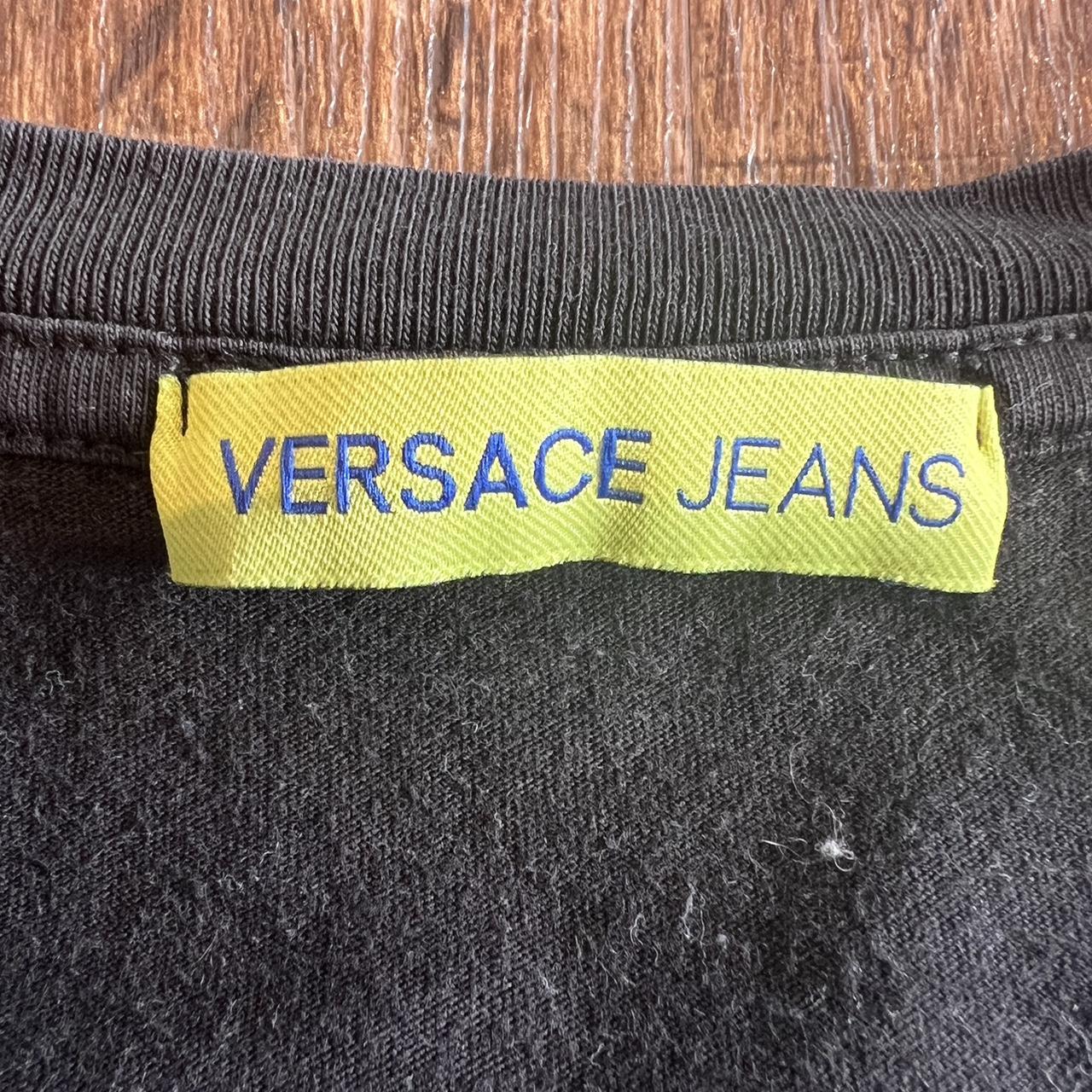 Mens black Versace jeans tshirt Size S Depop