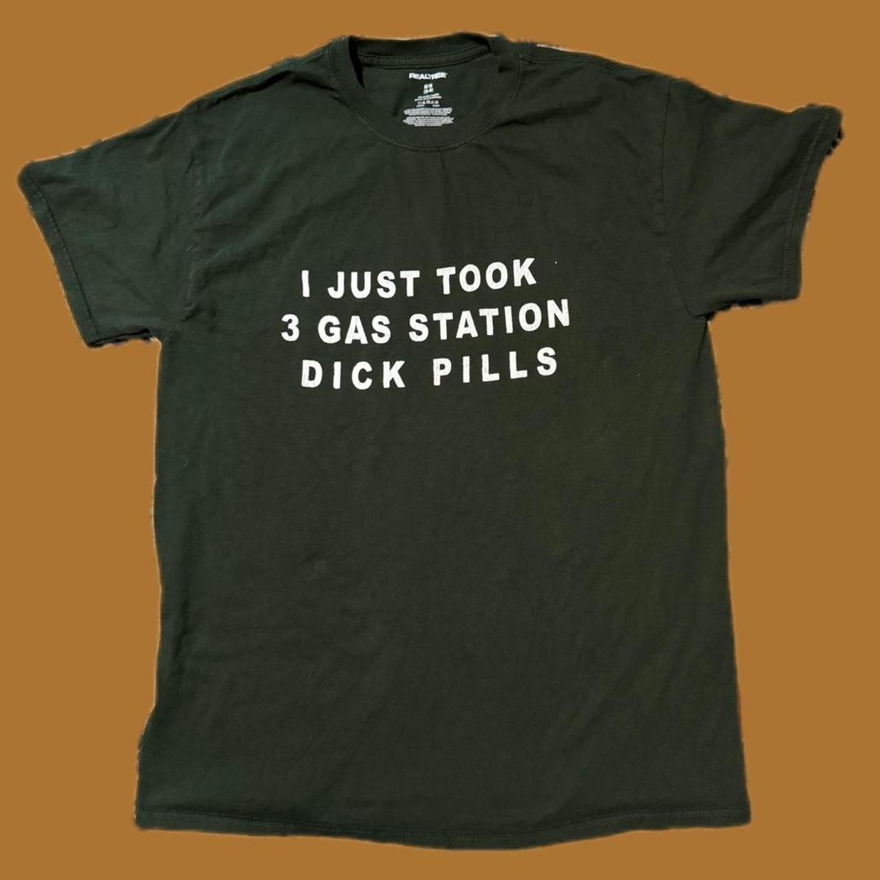 Dark green gas station dick pill tea, printed on... - Depop