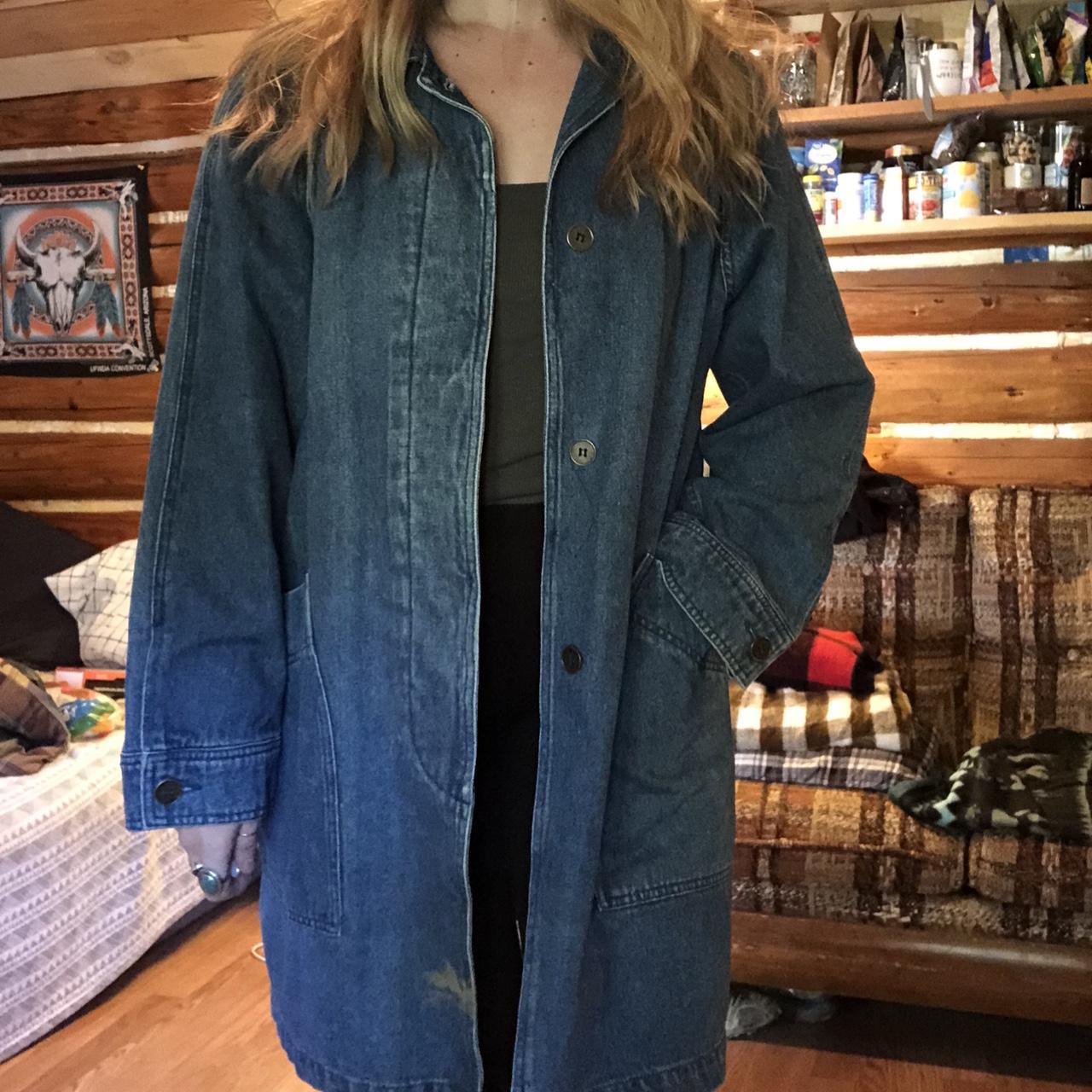 Vintage Eddie Bauer Denim duster style jacket 🍂 •... - Depop