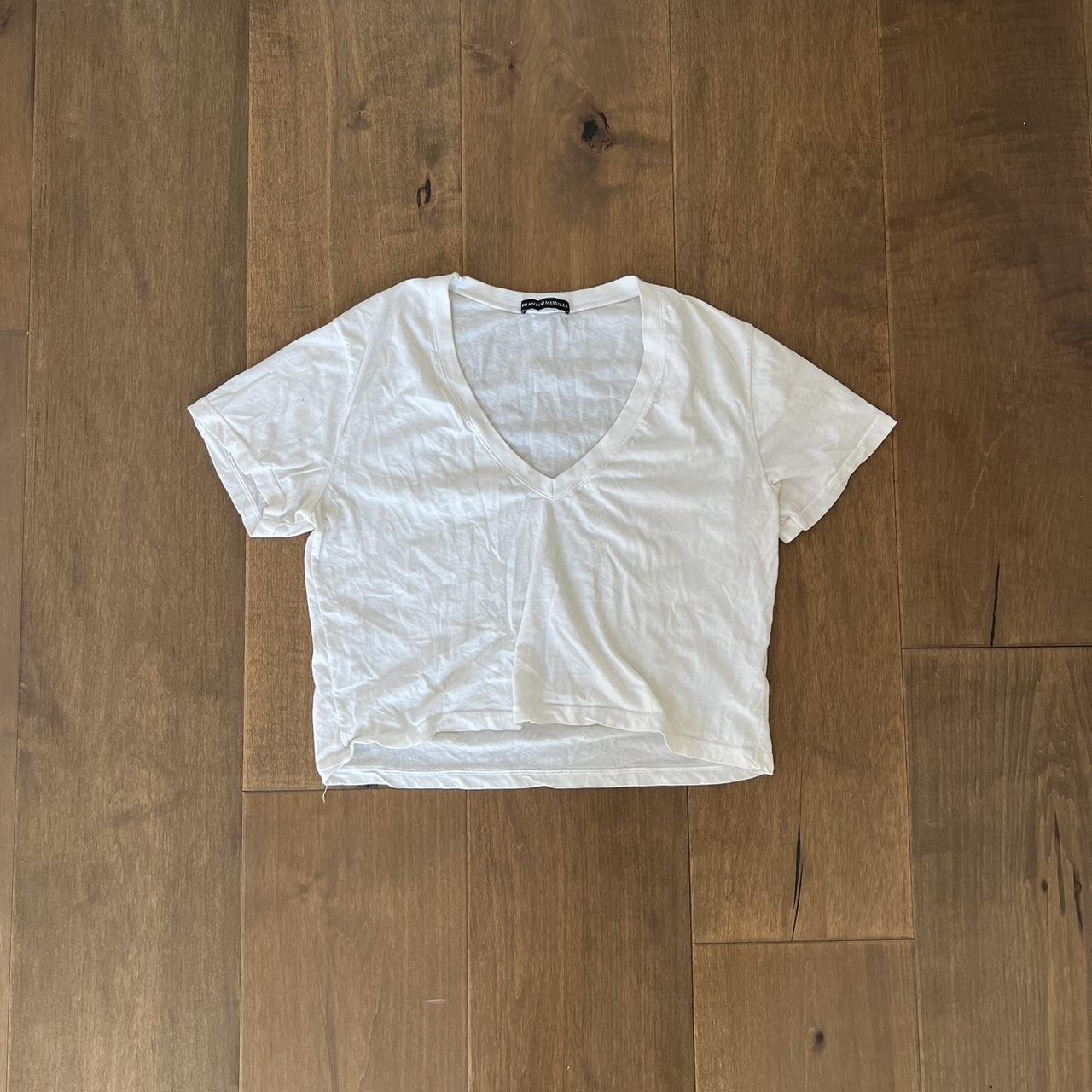 Brandy melville v neck crop top perfectly... Depop