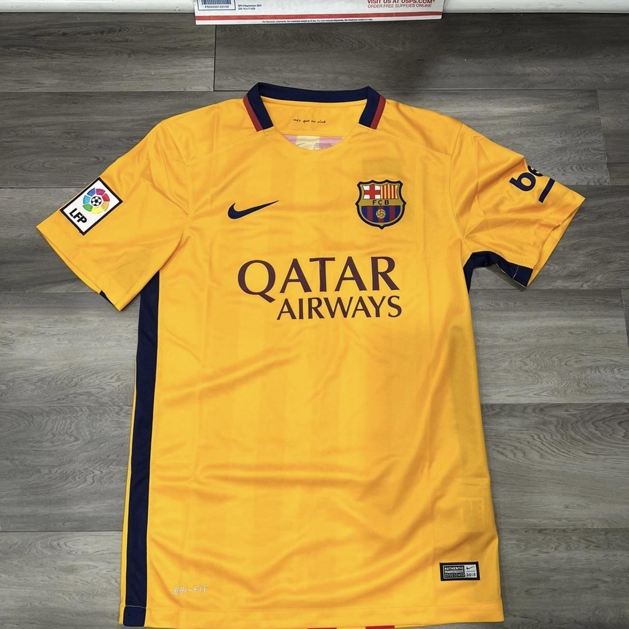 Pictured is Barcelona yellow jersey / kit brand new... - Depop