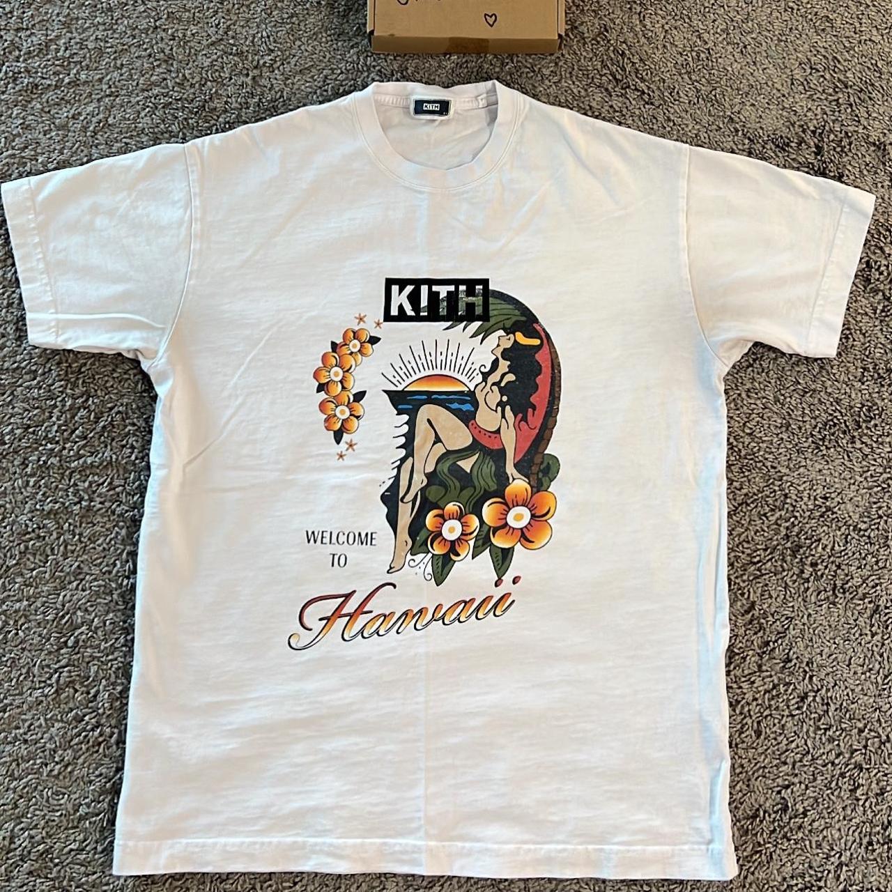 Pictured is a Kith Hawaii t-shirt sized XS. This - Depop