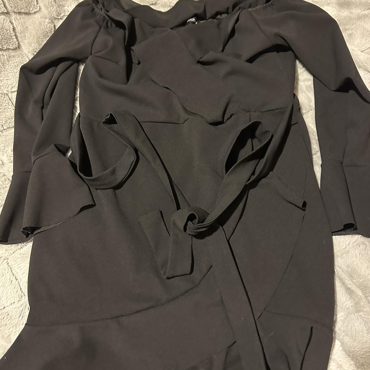 black dress size 16/18 comfy stretchy #blackdress - Depop