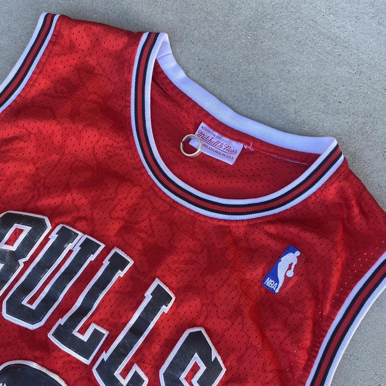 Bathing ape x Mitchell and ness Chicago bulls jersey | Depop