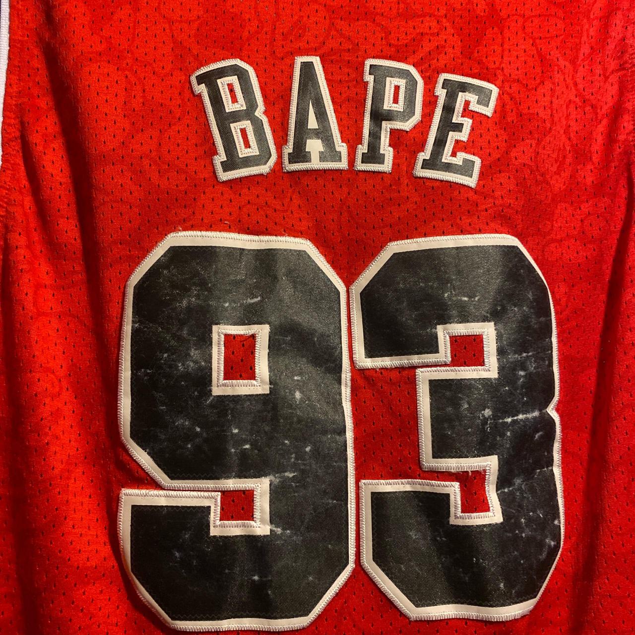 Bathing ape x Mitchell and ness Chicago bulls jersey | Depop