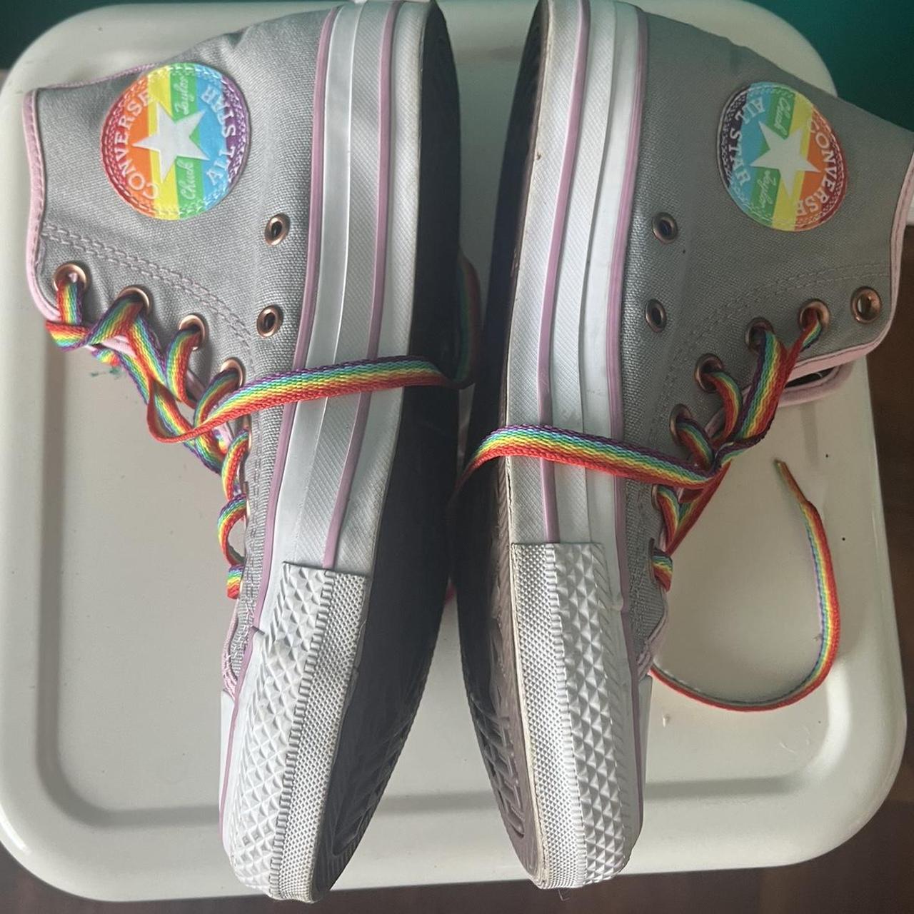 Unique “daddy” Converse In Pretty Good Condition Depop