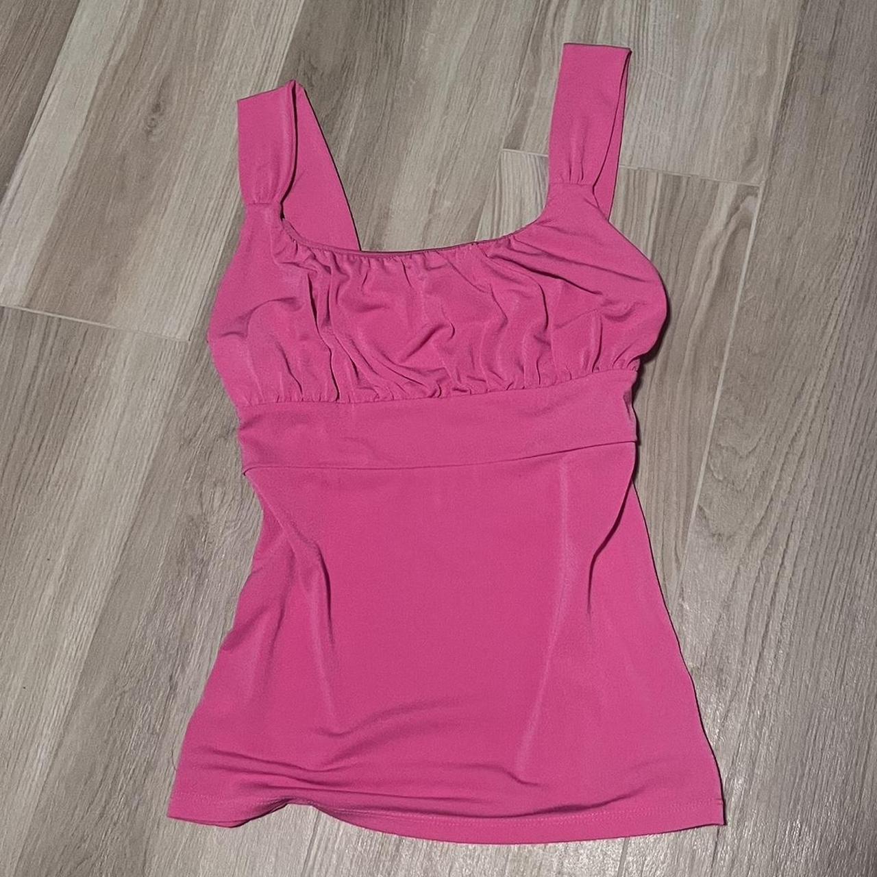 barbie pink tank top coquette y2k - super cute... - Depop