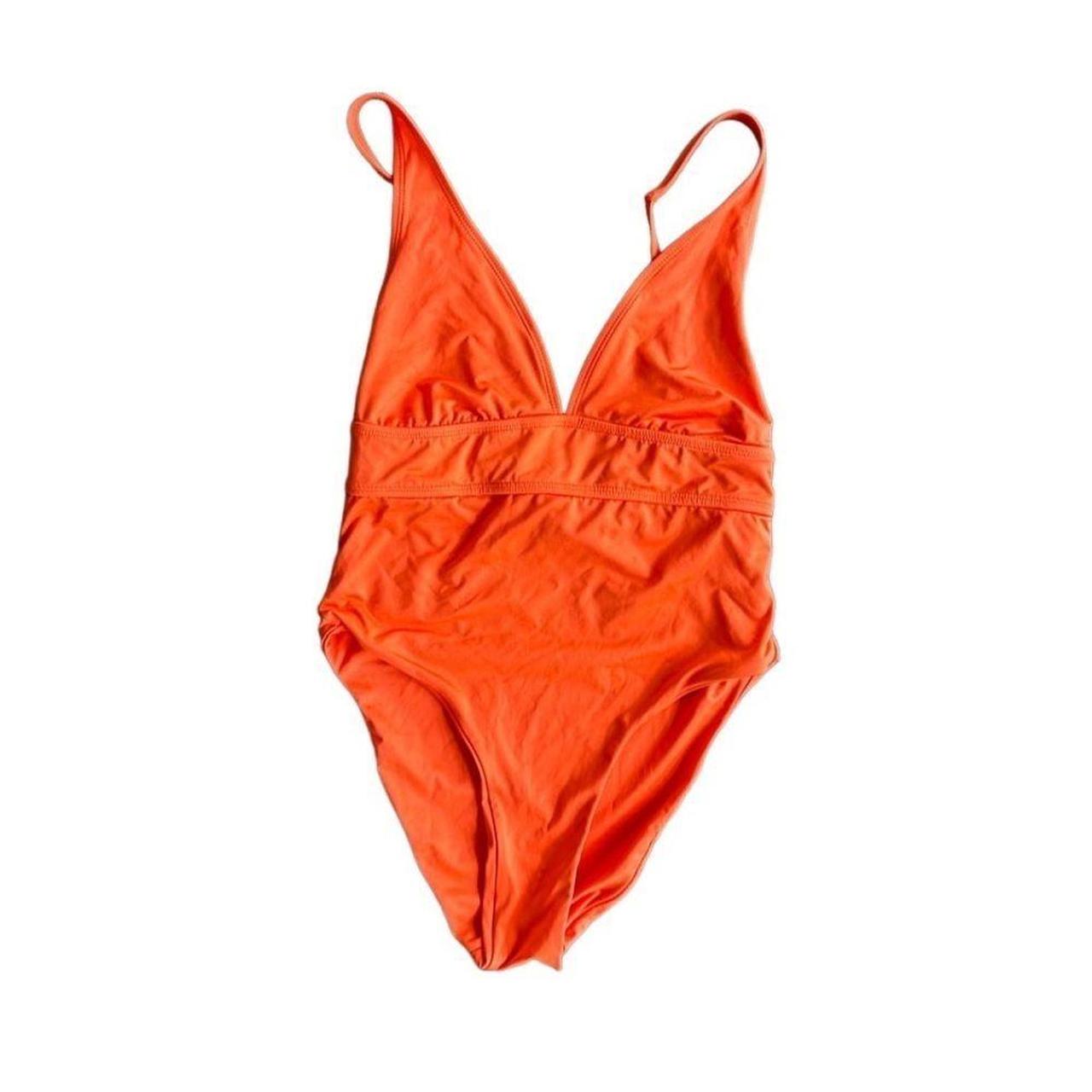 Monday Swimwear Orange One Piece Swimsuit in size... - Depop