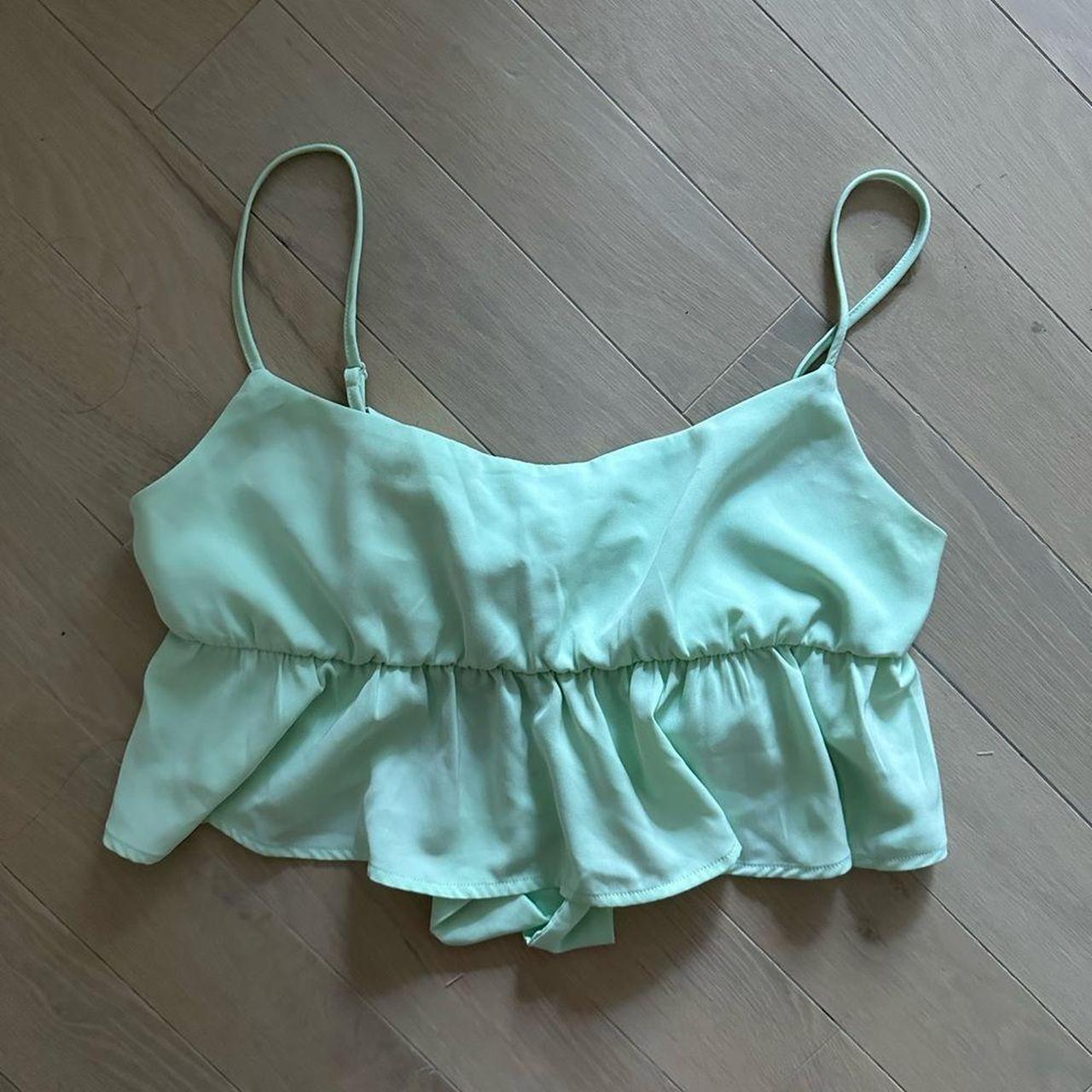 superdown baby blue camisole tank top blouse Size... - Depop