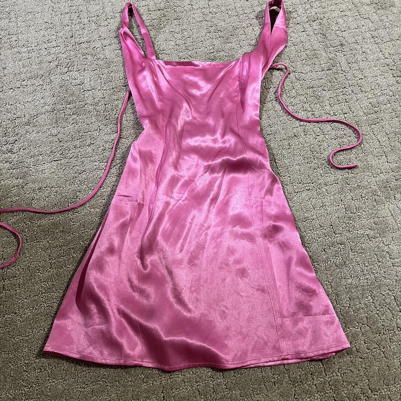 meshki mini slip dress it says size xxs but it would... - Depop