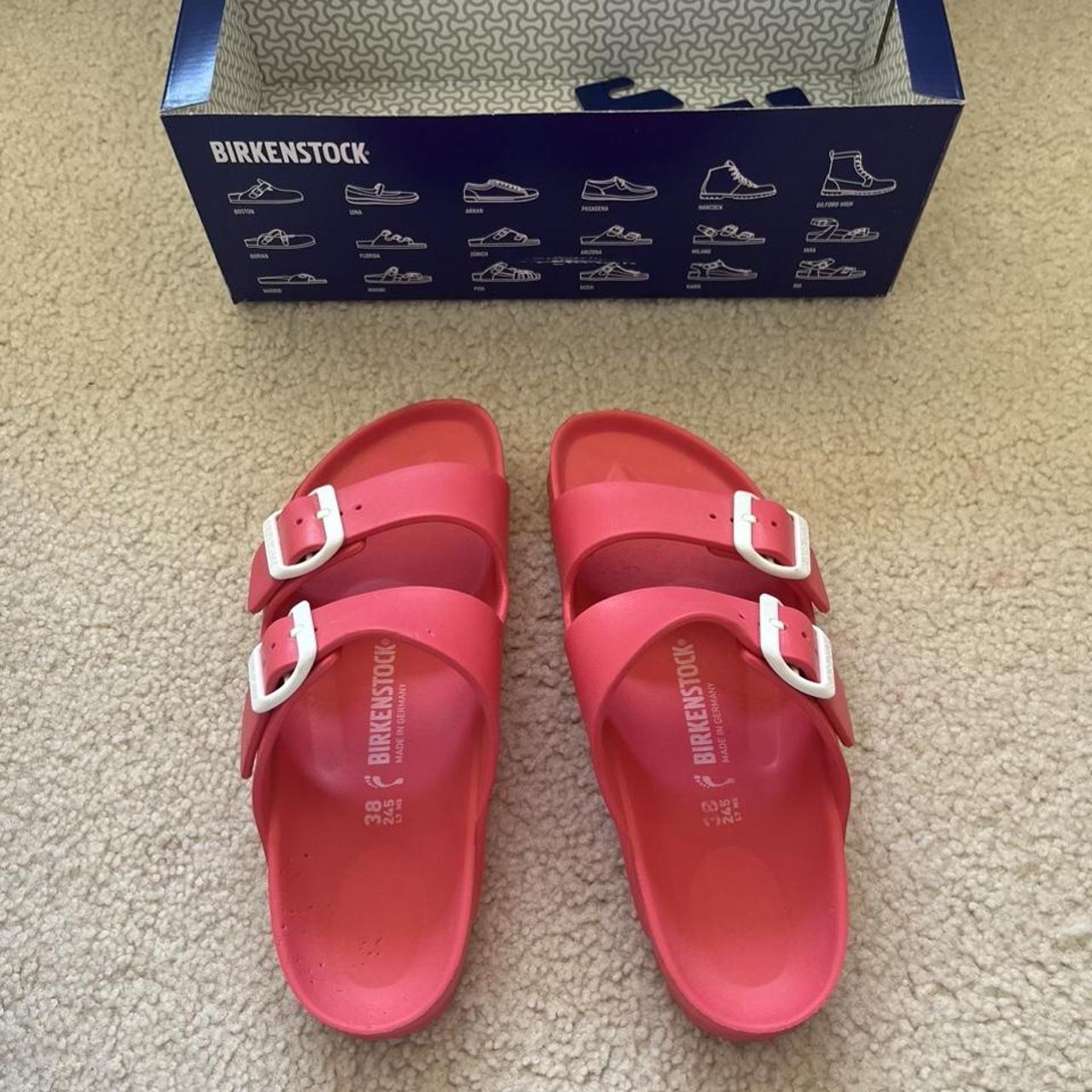 Brand New Pink Rubber Birkenstocks brandy new with Depop