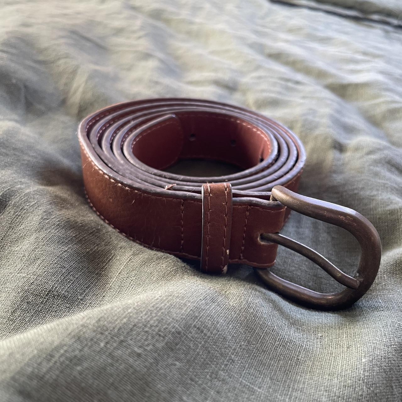 🤎🤎🤎 brown leather belt #belt #leather #brown - Depop
